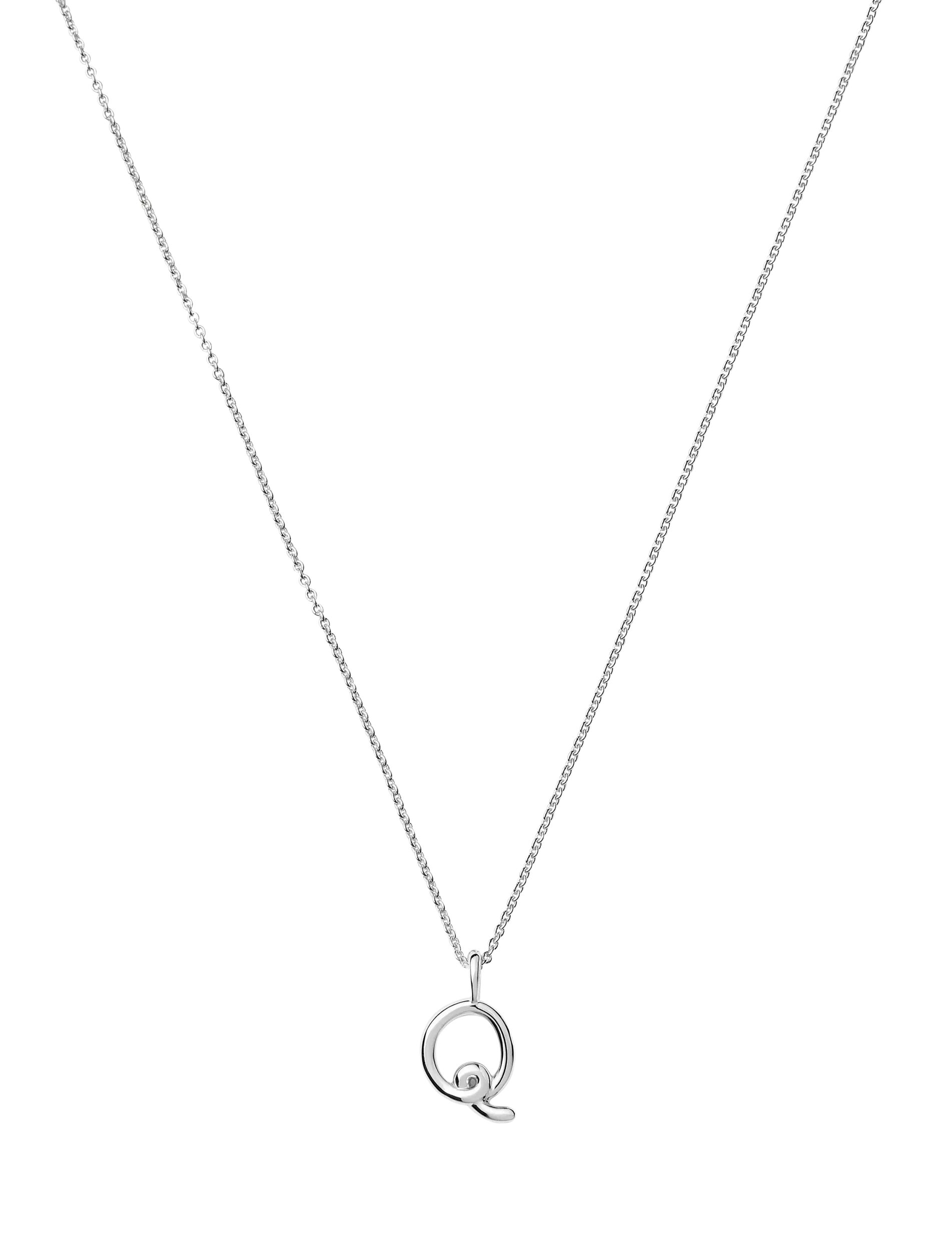 Missoma Curly Molten Mini Initial Pendant Necklace, Q