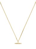 Missoma crystal T-bar necklace gold vermeil - British product