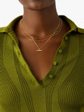 Missoma crystal T-bar necklace gold vermeil - British product