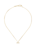 Missoma crystal T-bar necklace gold vermeil - British product