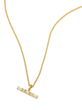 Missoma crystal T-bar necklace gold vermeil - British product