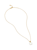 Missoma Square Baya pendant necklace gold pearl - British product