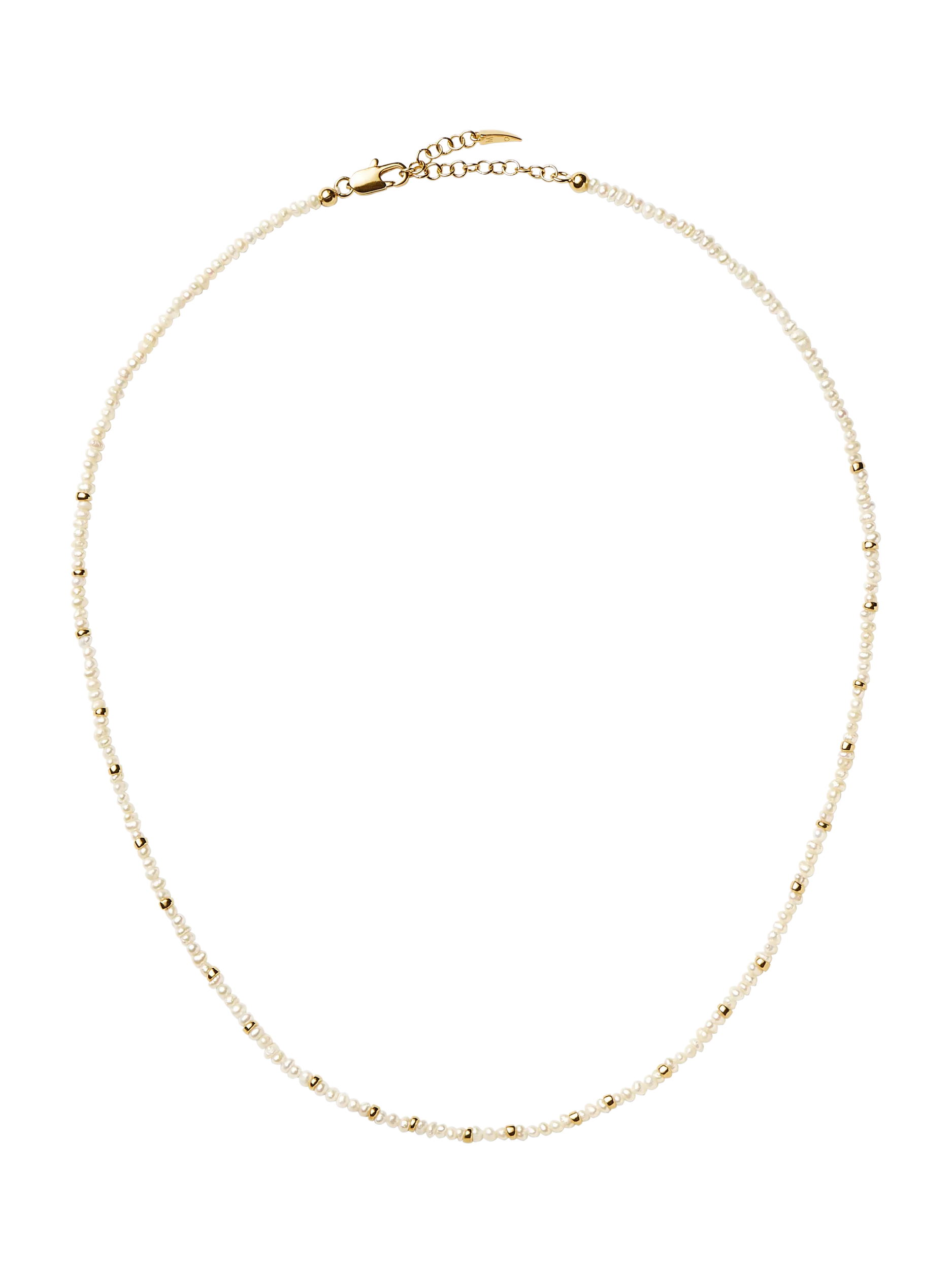 Missoma beaded necklace gold pearl 45cm, imported from the UK