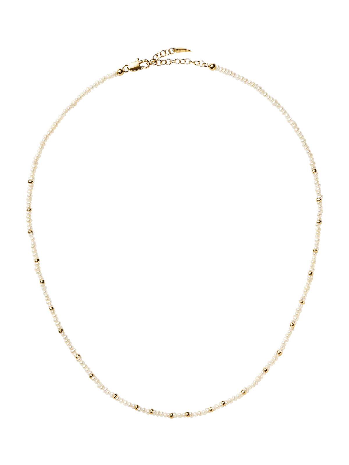 Missoma beaded necklace gold pearl 45cm, imported from the UK