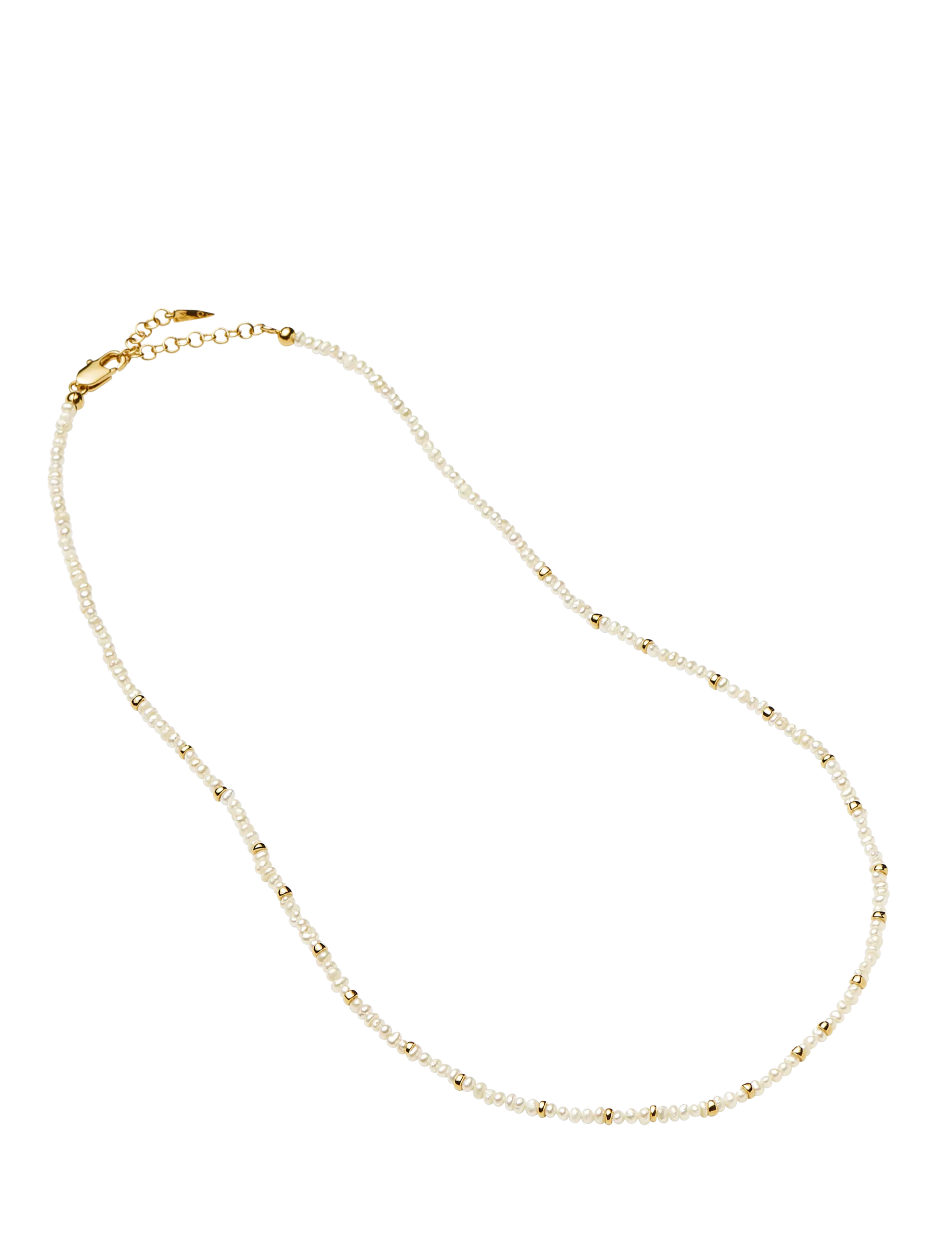 Missoma beaded necklace gold pearl 45cm, imported from the UK