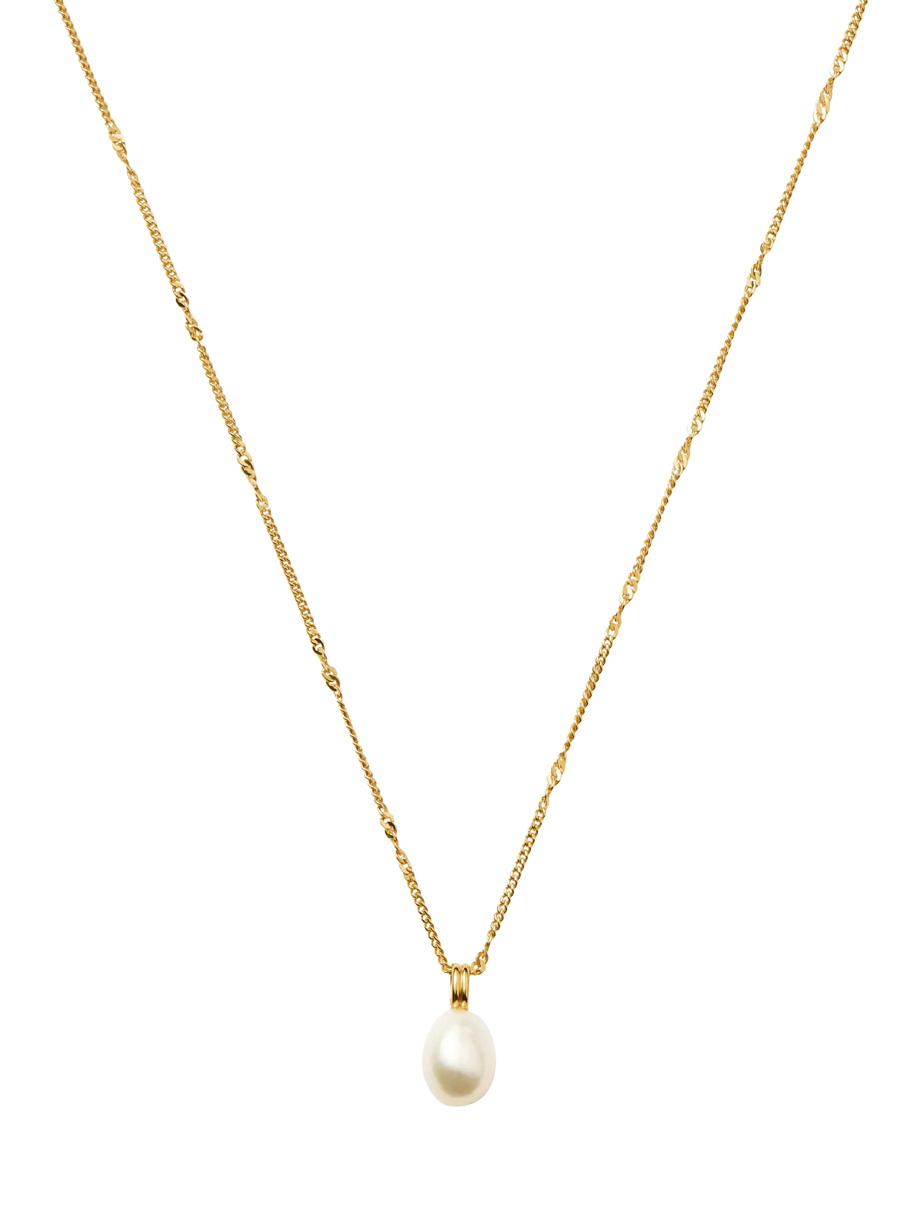 Missoma gold vermeil pearl pendant necklace 45cm - British product