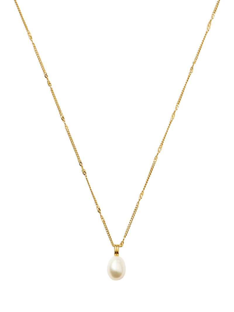 Missoma gold vermeil pearl pendant necklace 45cm - British product