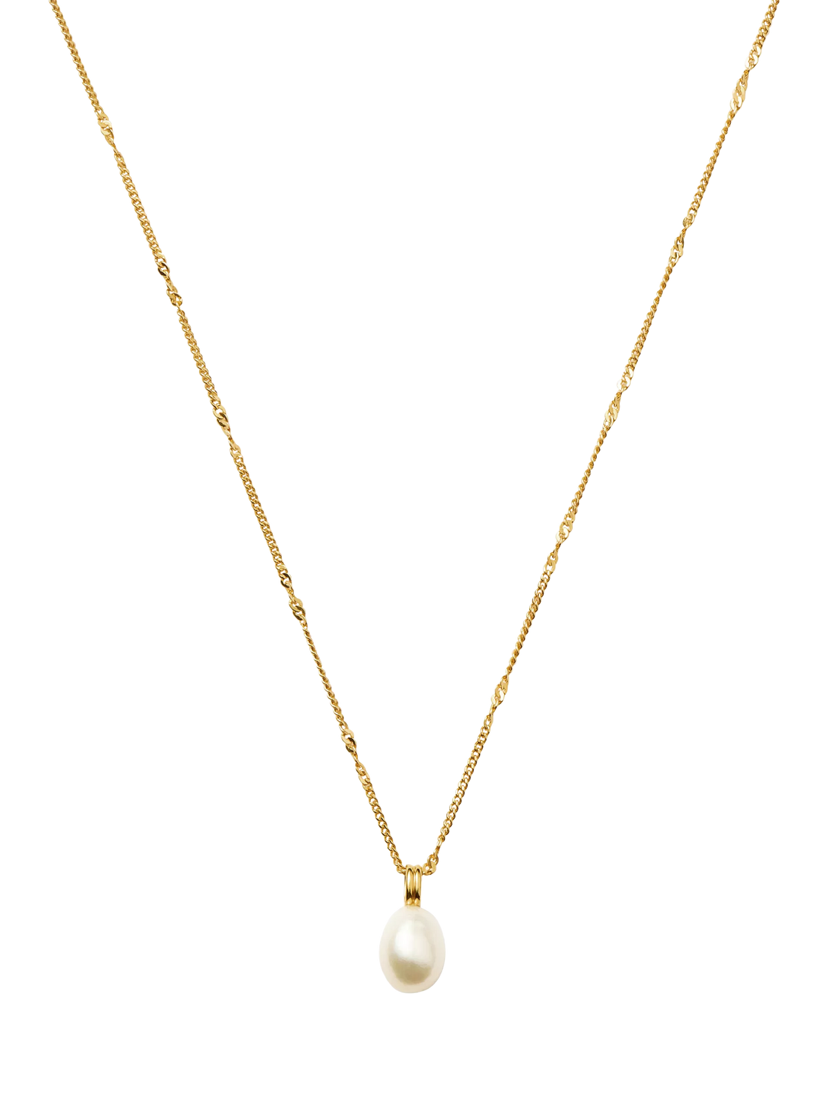 Missoma gold vermeil pearl pendant necklace 45cm - British product