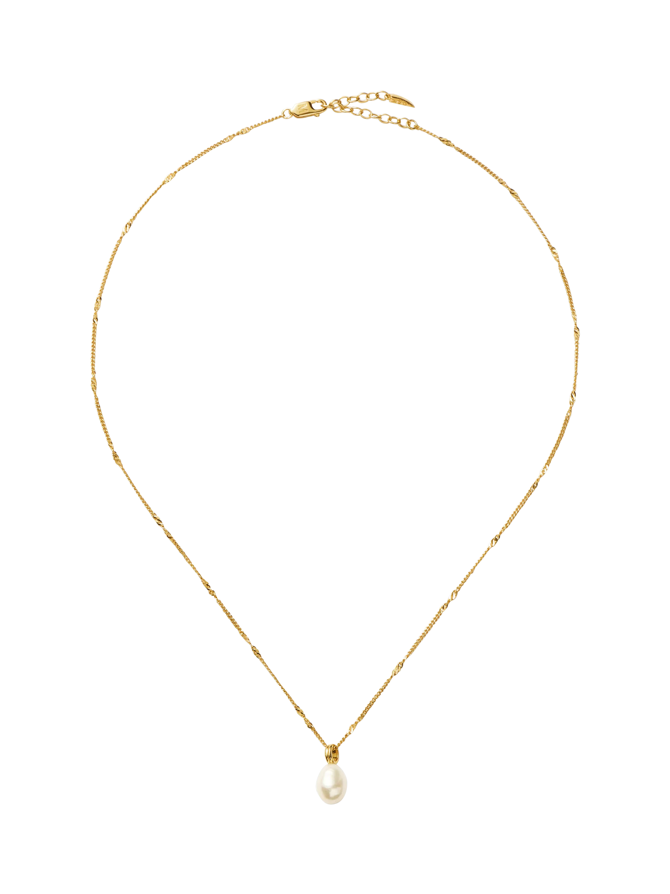 Missoma gold vermeil pearl pendant necklace 45cm - British product