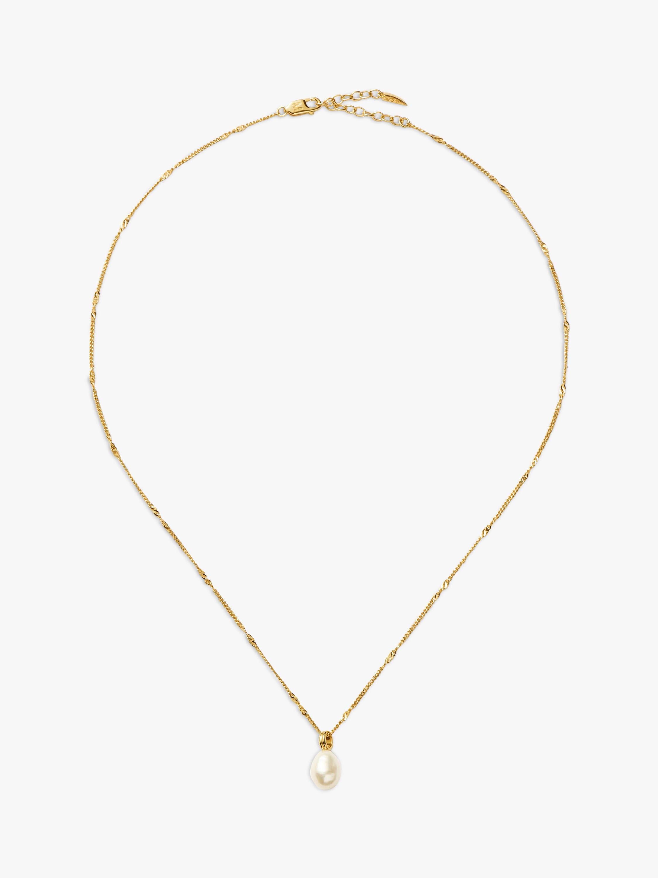 Missoma gold vermeil pearl pendant necklace 45cm - British product
