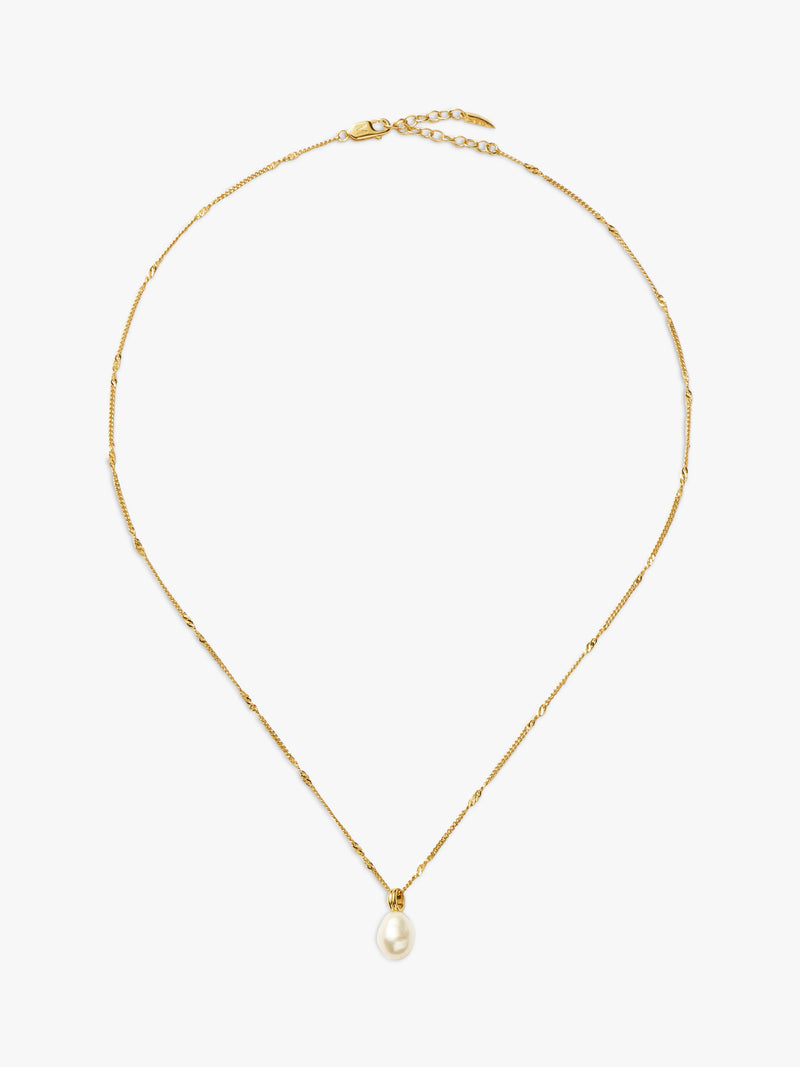Missoma gold vermeil pearl pendant necklace 45cm - British product