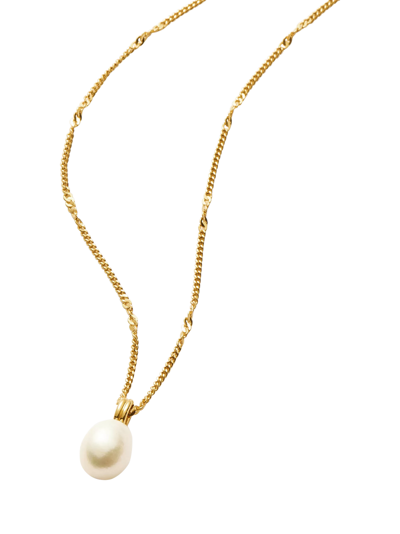 Missoma gold vermeil pearl pendant necklace 45cm - British product