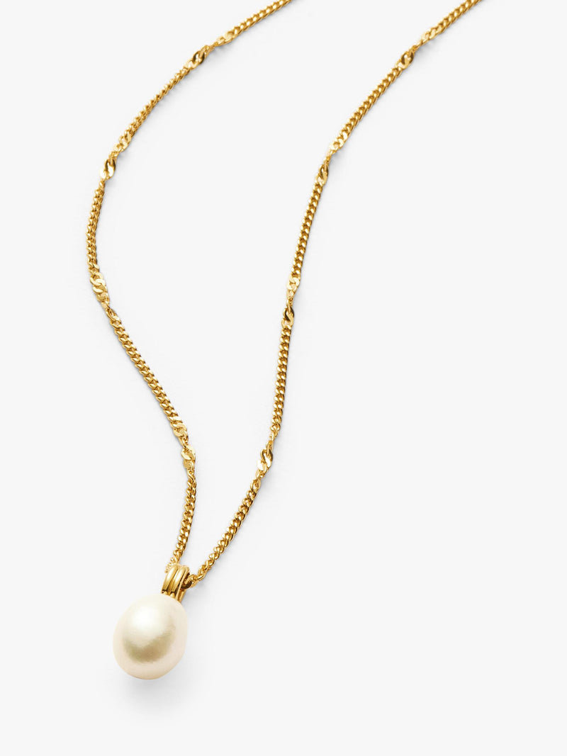 Missoma gold vermeil pearl pendant necklace 45cm - British product
