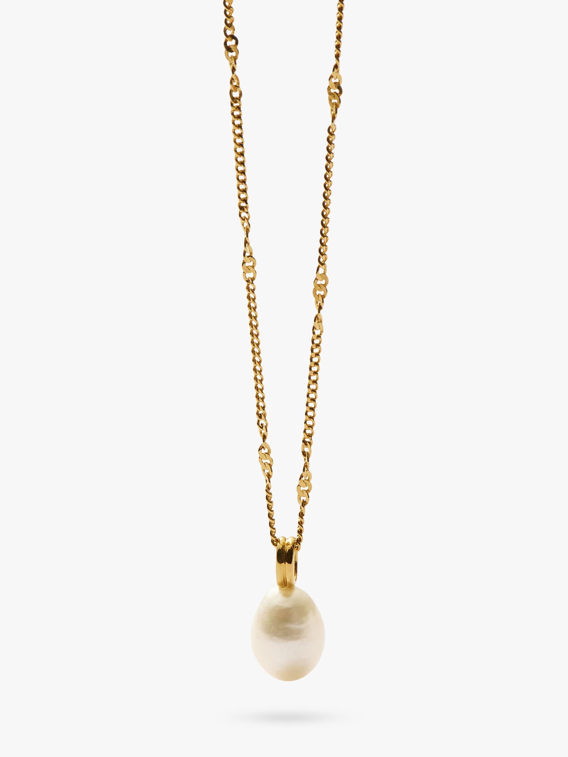 Missoma gold vermeil pearl pendant necklace 45cm - British product