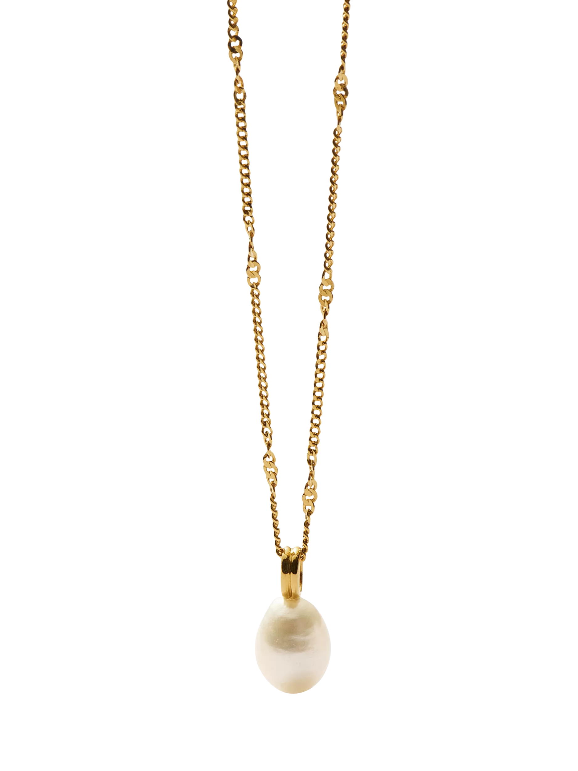 Missoma gold vermeil pearl pendant necklace 45cm - British product