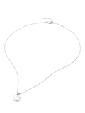 Missoma square pearl baya pendant necklace silver (British brand)