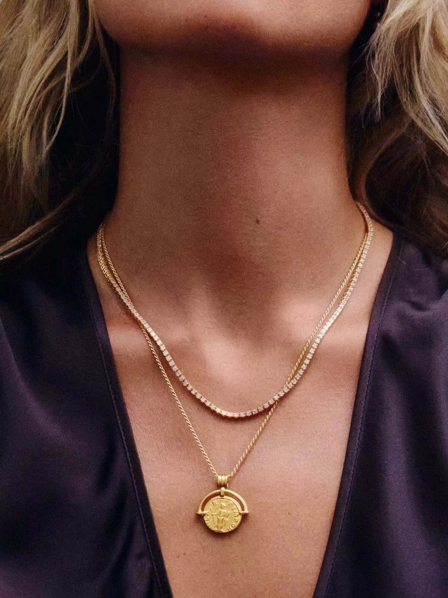 Missoma coin pendant necklace gold 18ct (British brand)