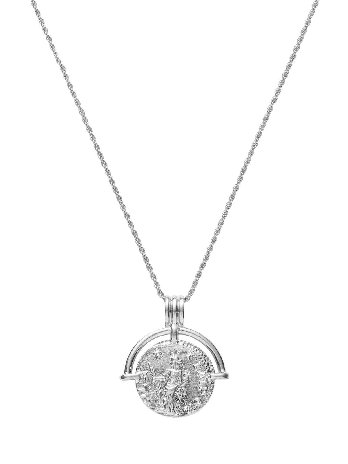 Missoma coin pendant necklace silver, UK version