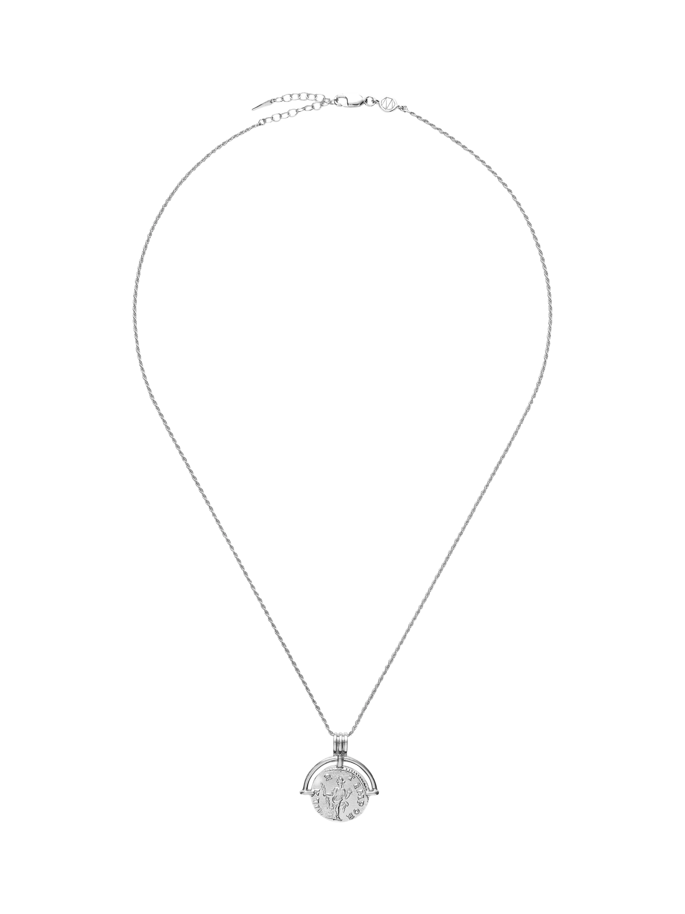 Missoma coin pendant necklace silver, UK version