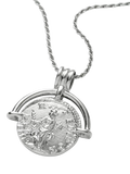 Missoma coin pendant necklace silver, UK version