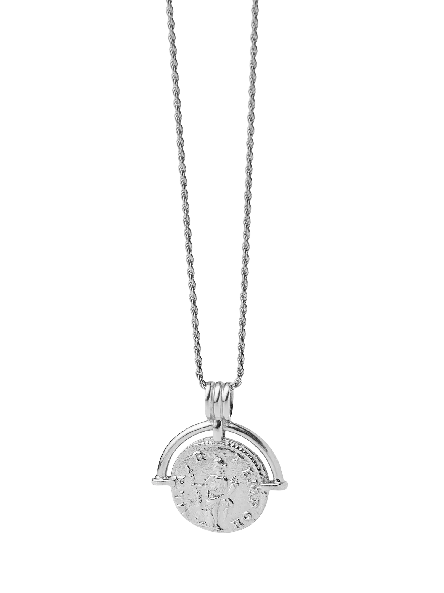 Missoma coin pendant necklace silver, UK version