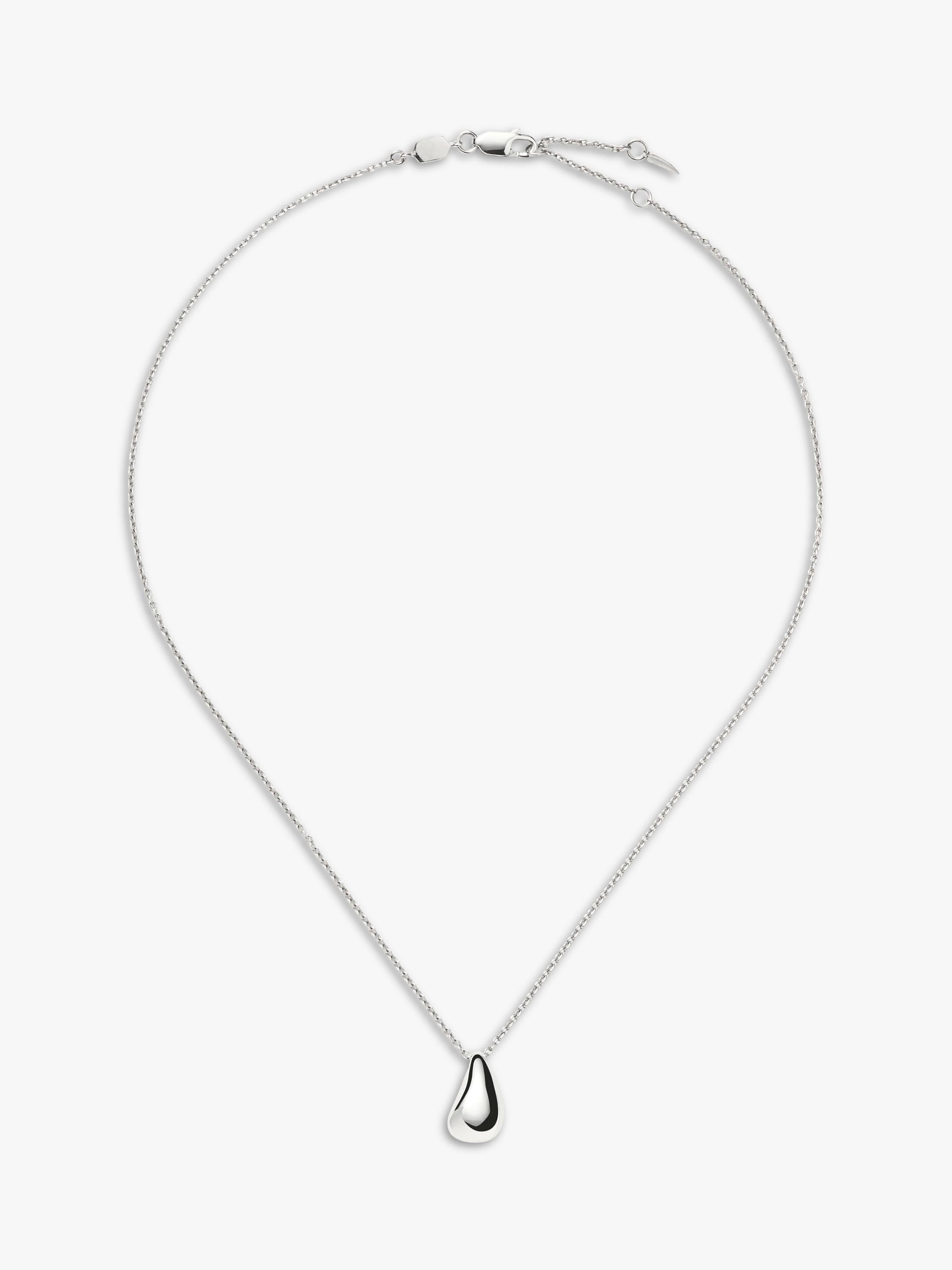 Missoma sculptural droplet pendant necklace in silver - British product