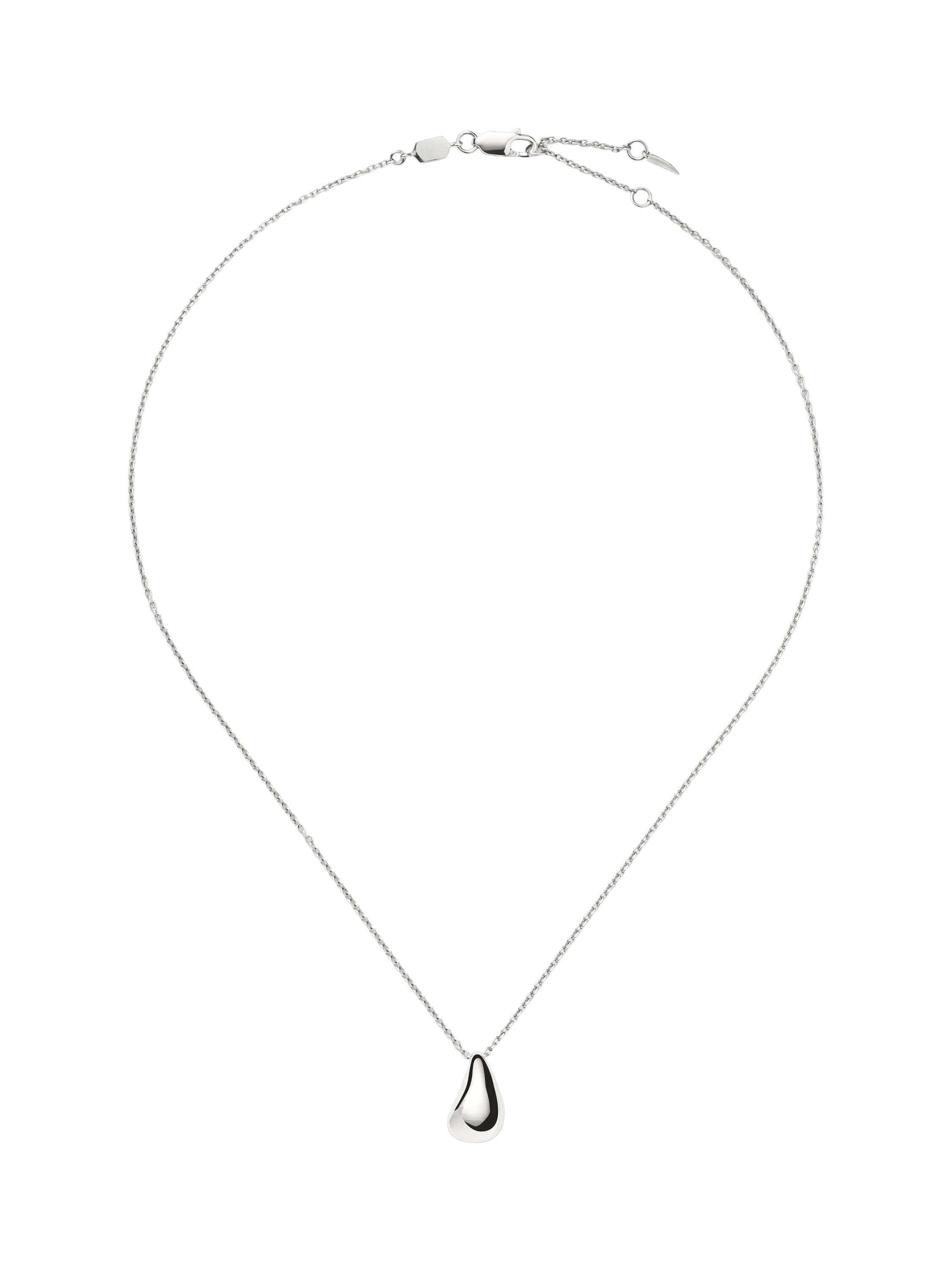 Missoma sculptural droplet pendant necklace in silver - British product