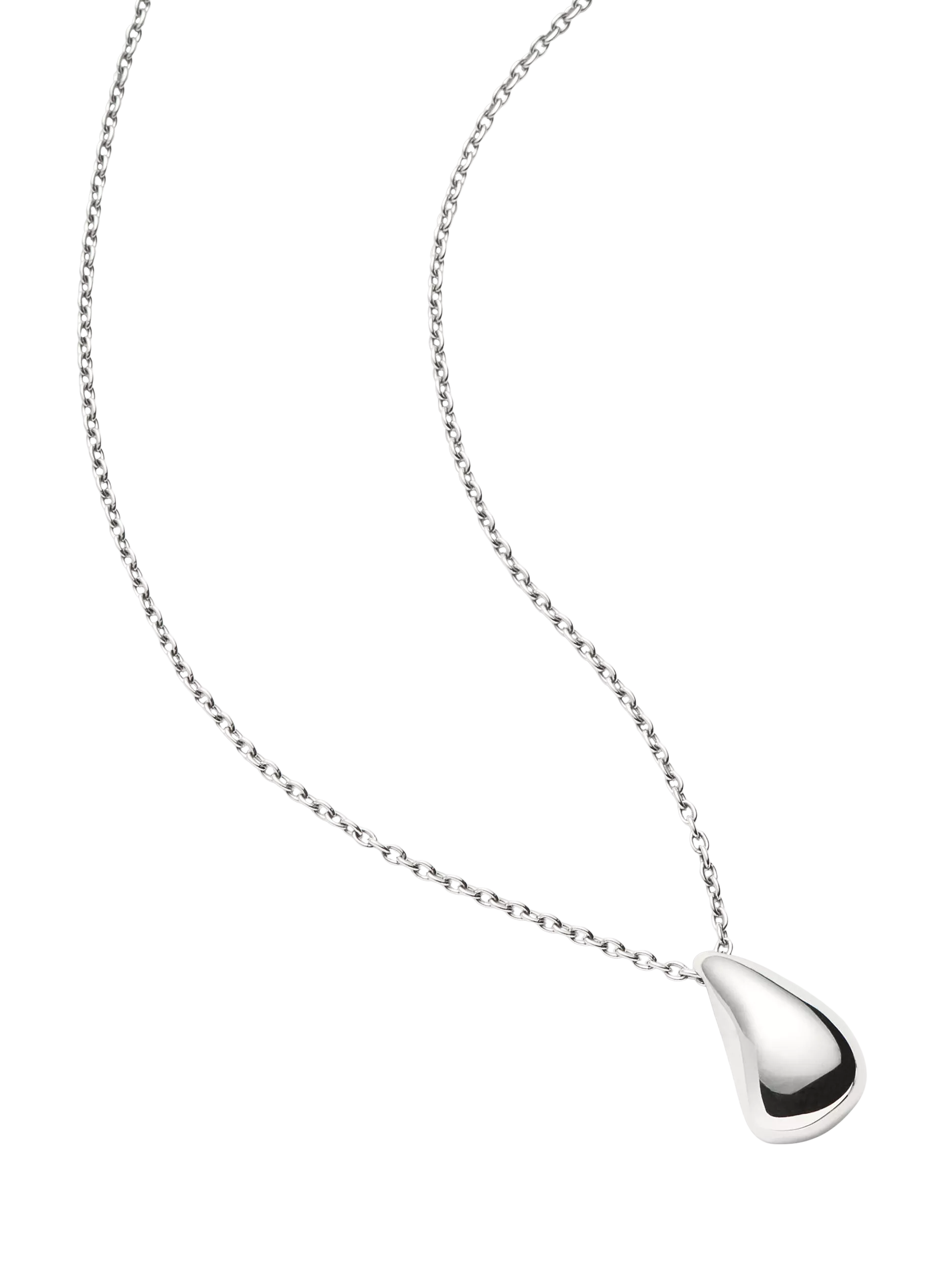 Missoma sculptural droplet pendant necklace in silver - British product