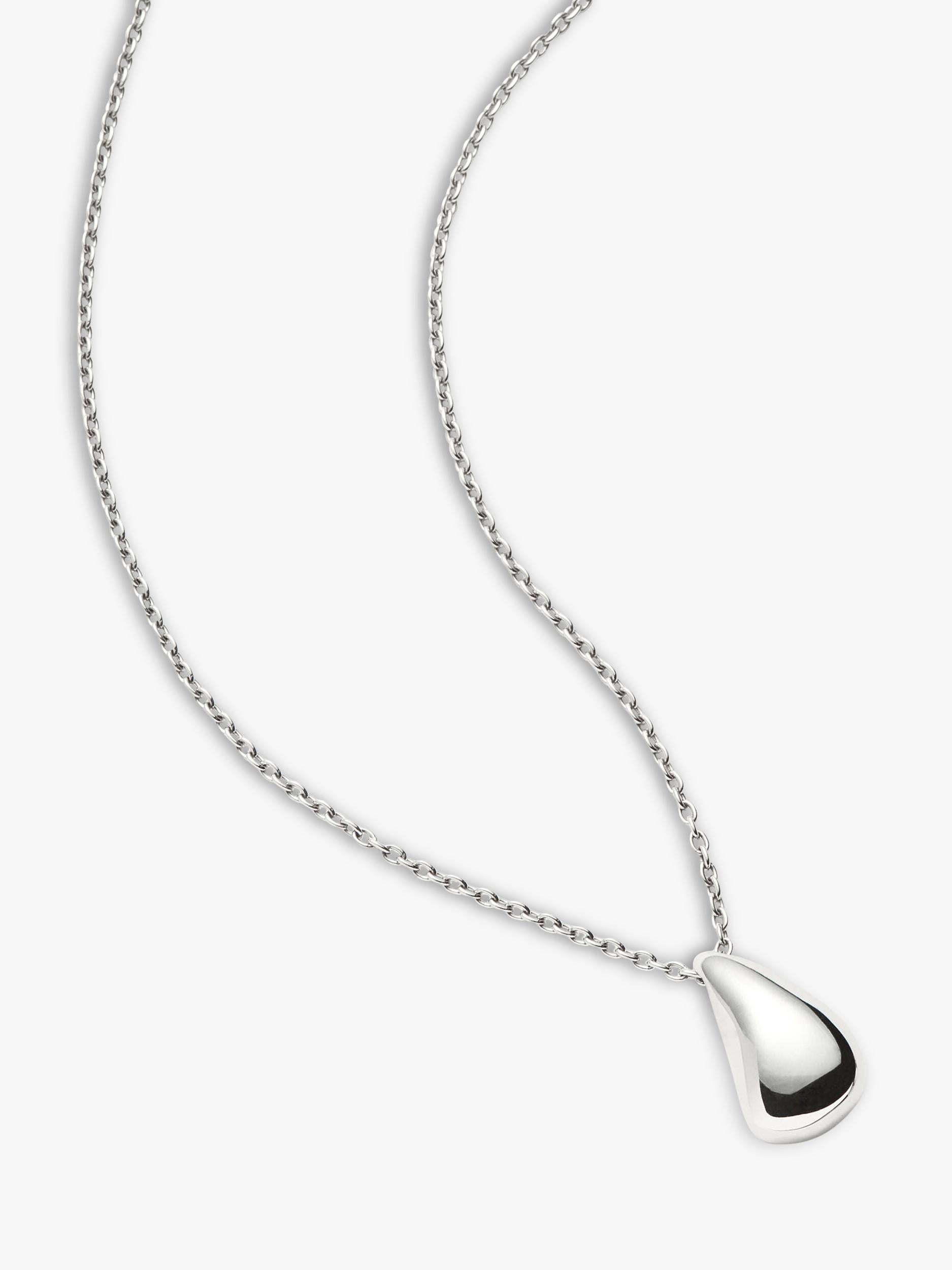 Missoma sculptural droplet pendant necklace in silver - British product