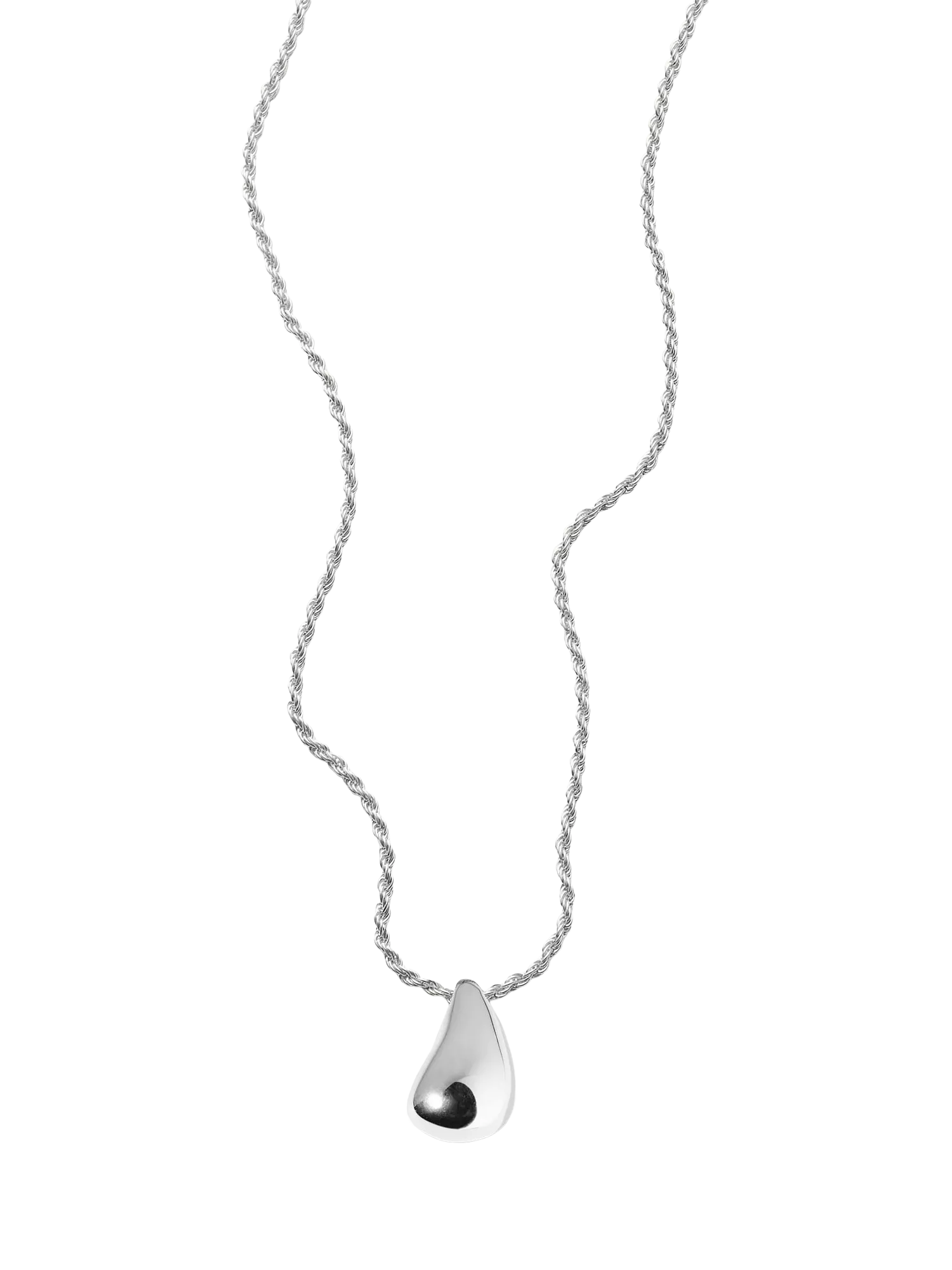 Missoma sculptural droplet pendant necklace in silver - British product