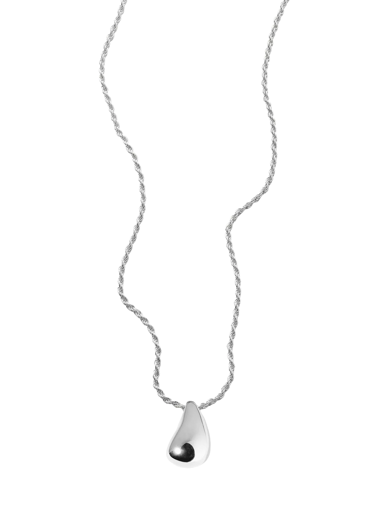 Missoma sculptural droplet pendant necklace in silver - British product