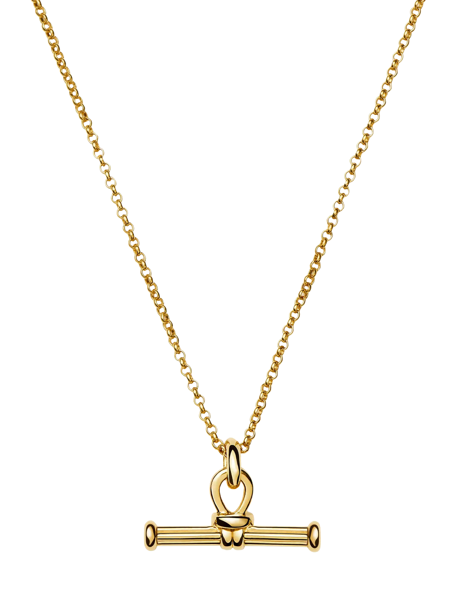 Missoma T-Bar Ridge Necklace gold plated (British brand)