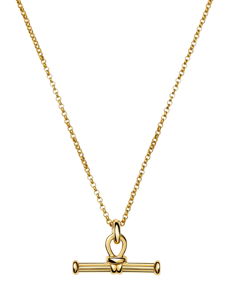 Missoma T-Bar Ridge Necklace gold plated (British brand)