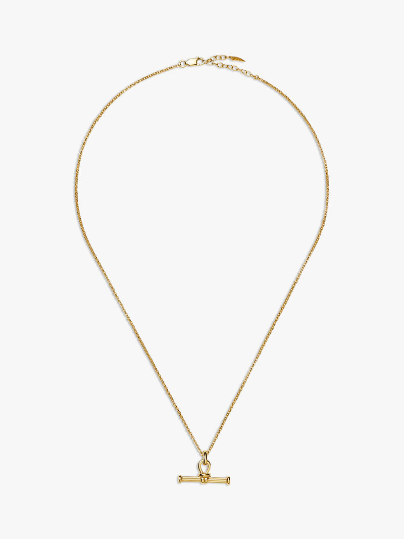 Missoma T-Bar Ridge Necklace gold plated (British brand)