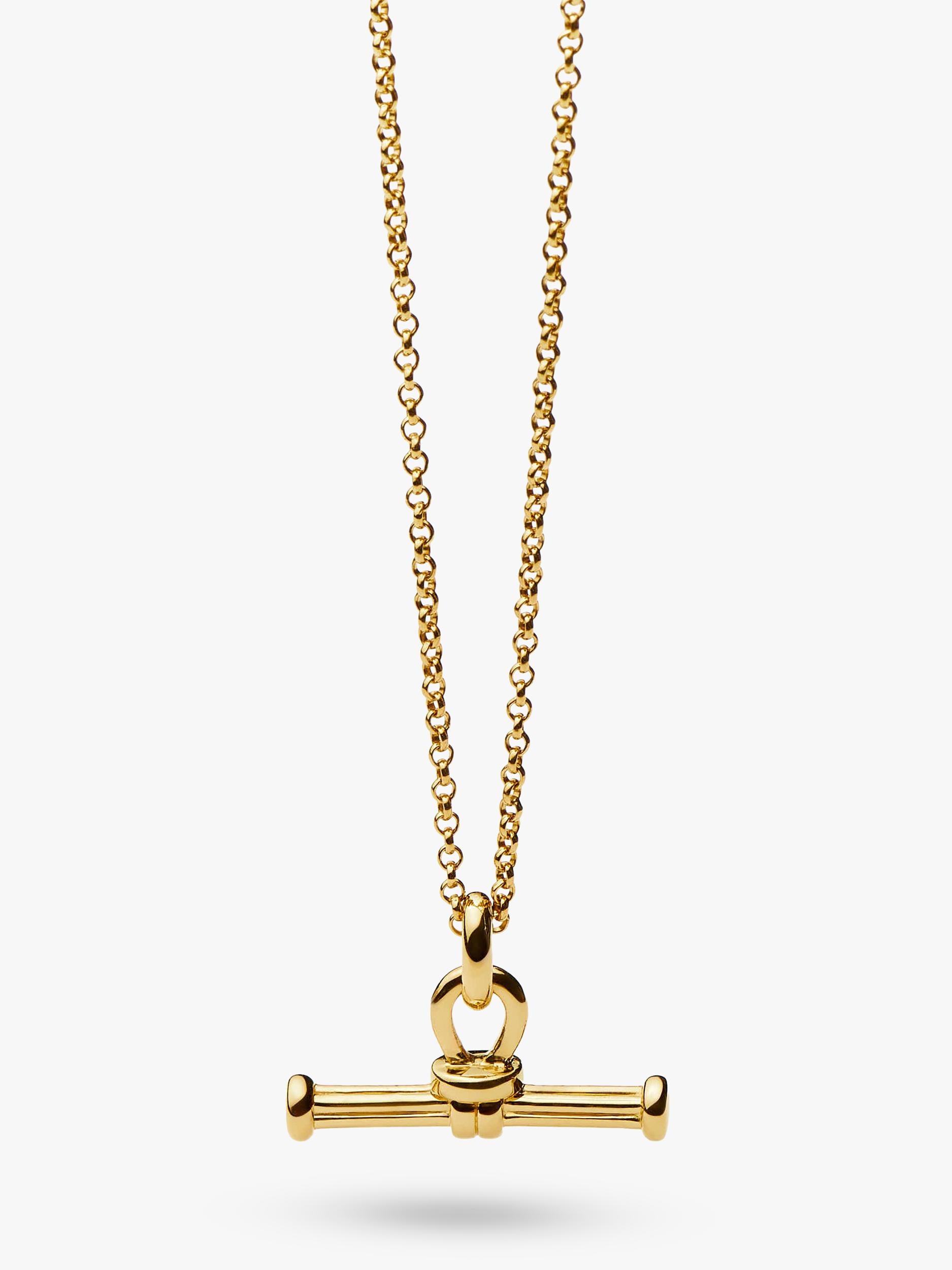 Missoma T-Bar Ridge Necklace gold plated (British brand)