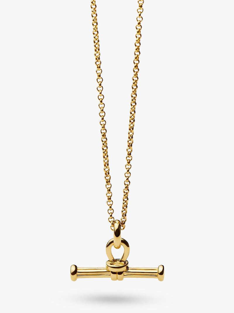 Missoma T-Bar Ridge Necklace gold plated (British brand)