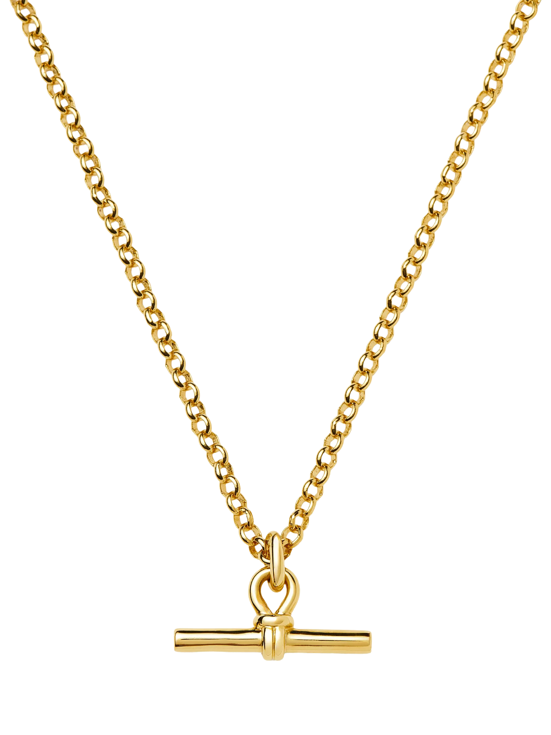 Missoma Chunky T-Bar Pendant Necklace gold plated - British product