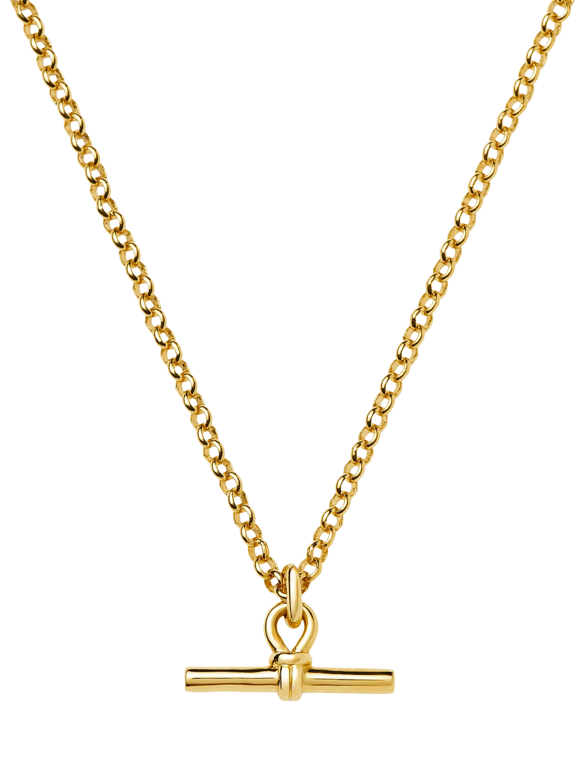 Missoma Chunky T-Bar Pendant Necklace gold plated - British product