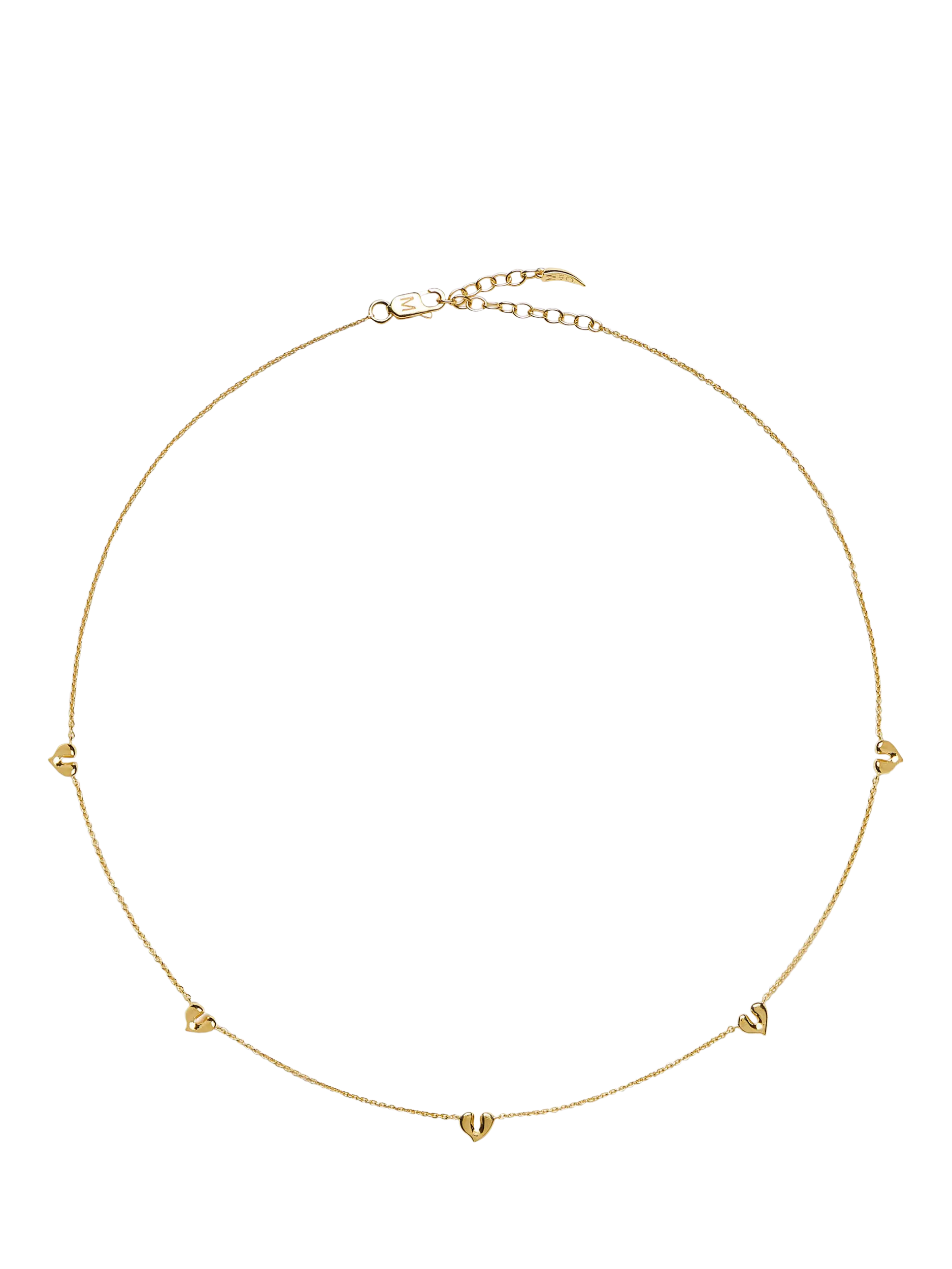 Missoma mini heart charm choker necklace 42cm, UK version