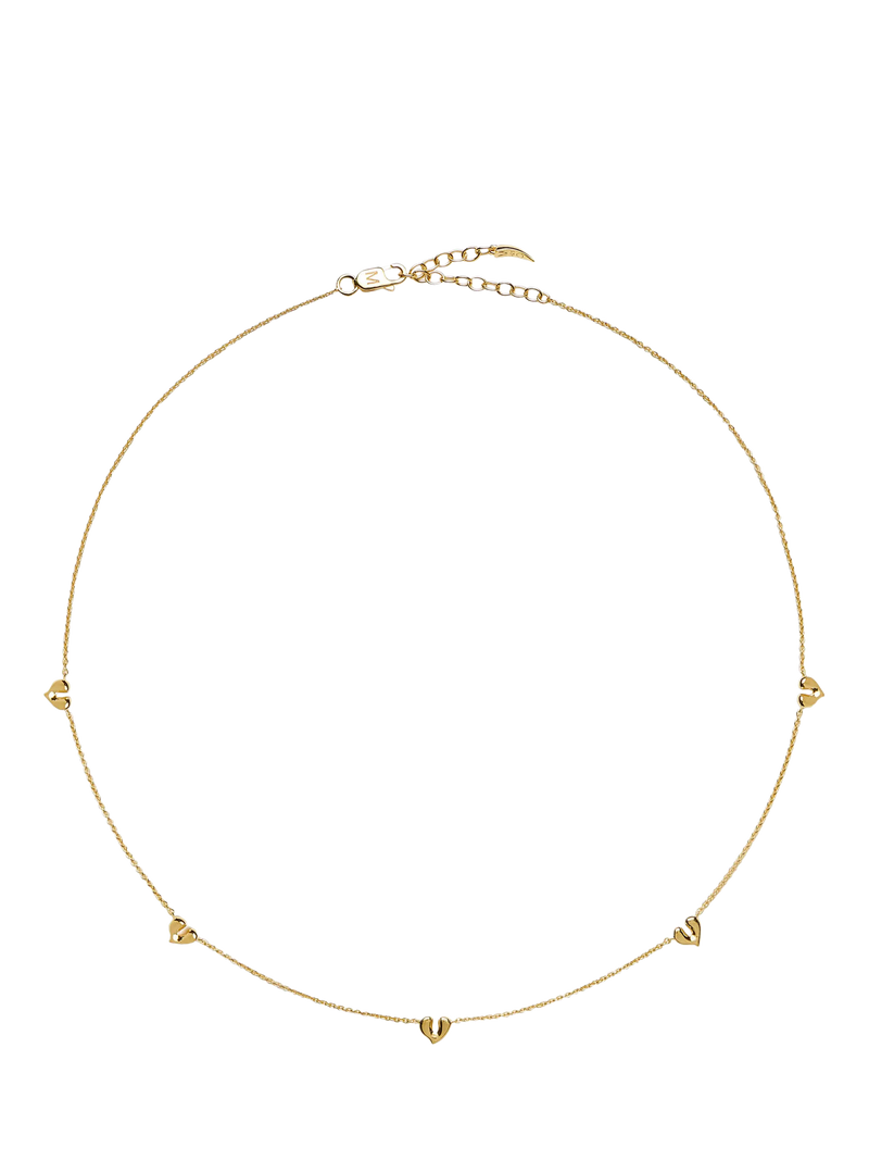 Missoma mini heart charm choker necklace 42cm, UK version