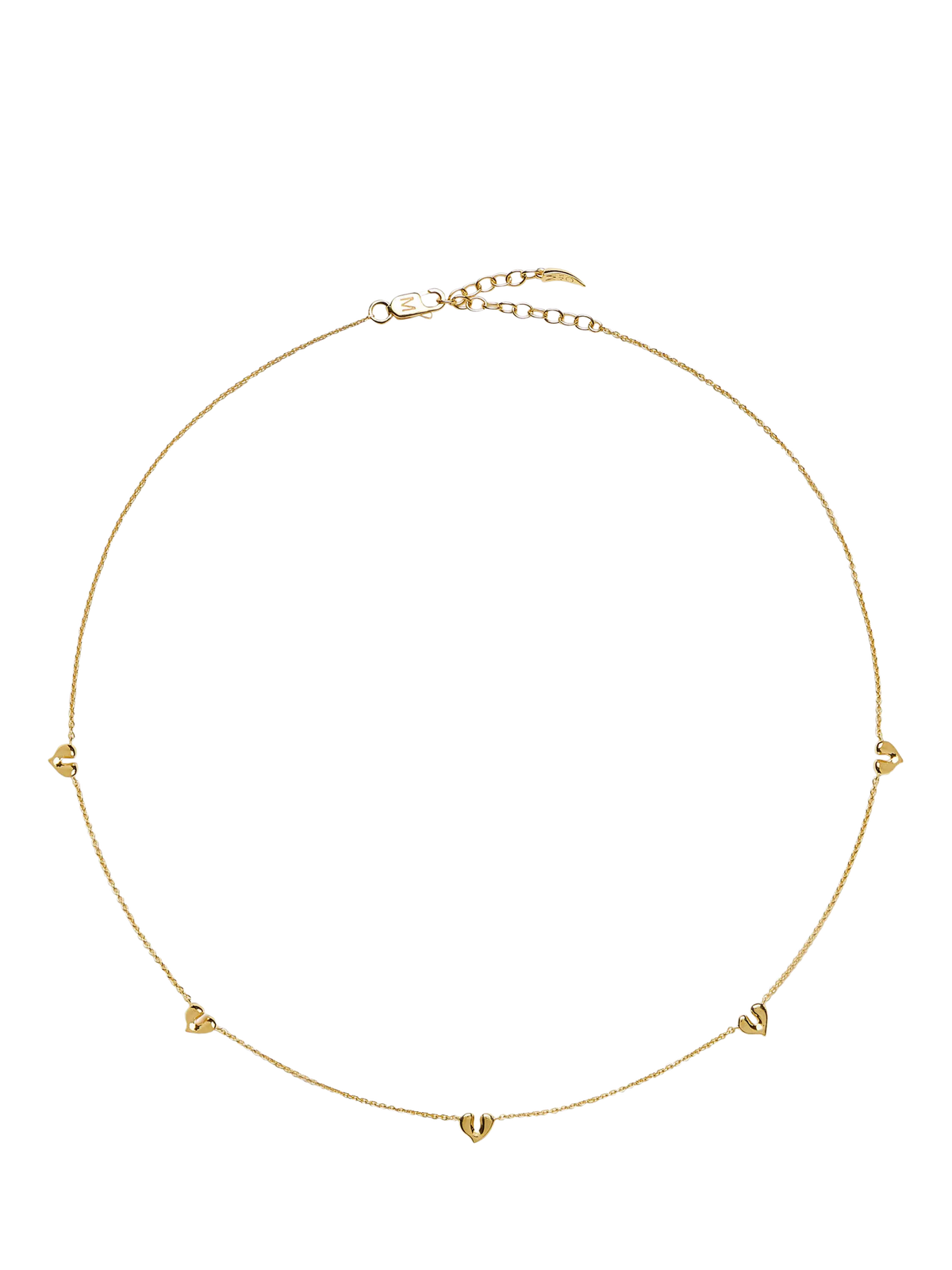 Missoma mini heart charm choker necklace 42cm, UK version