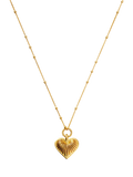 Missoma ridge heart pendant necklace gold plated, imported from the UK