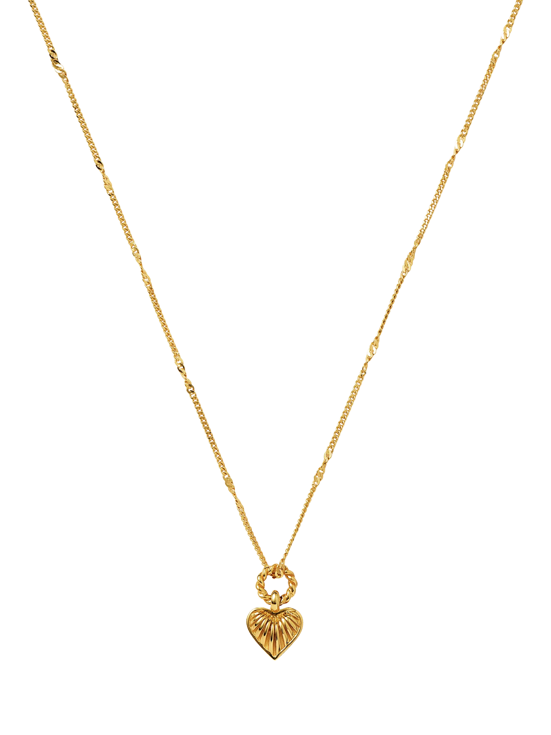Missoma mini heart pendant in gold vermeil - British product