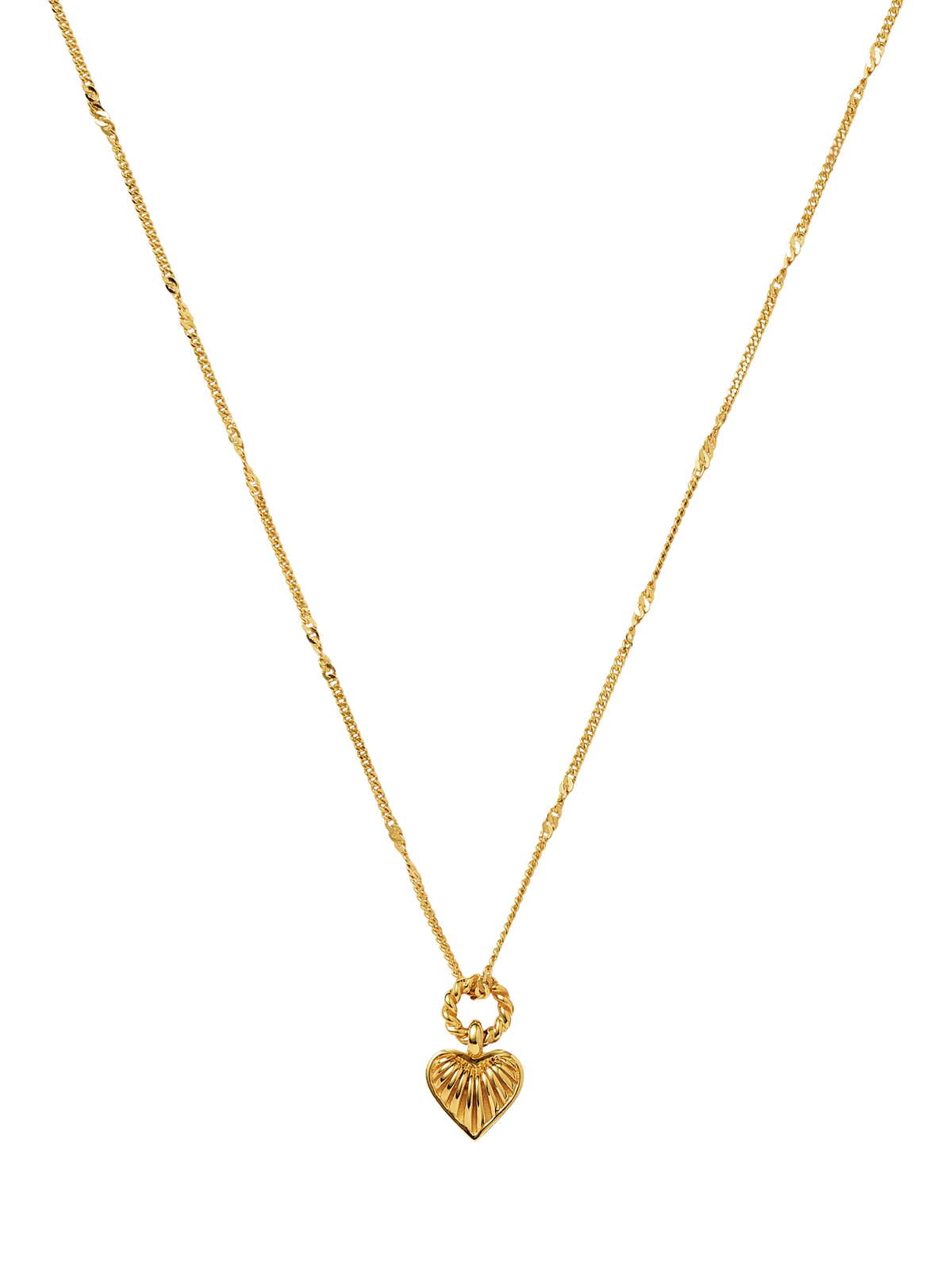 Missoma mini heart pendant in gold vermeil - British product