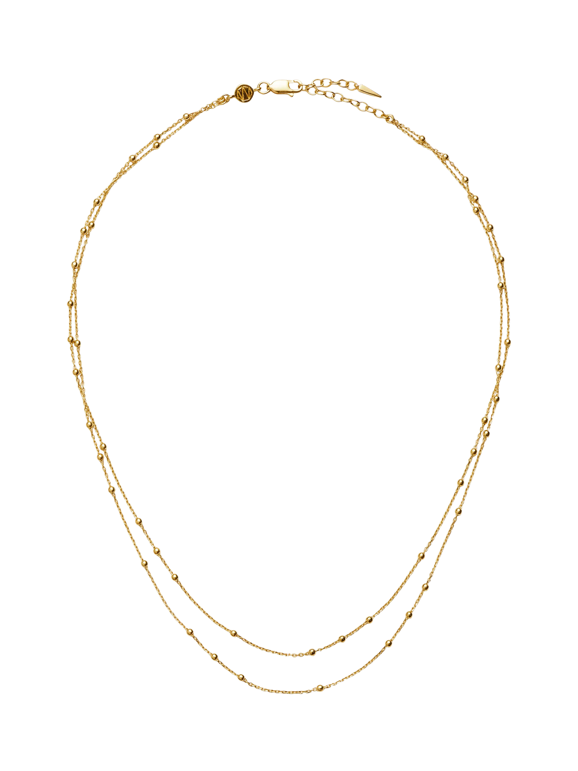 Missoma double chain necklace gold vermeil 45cm, UK version