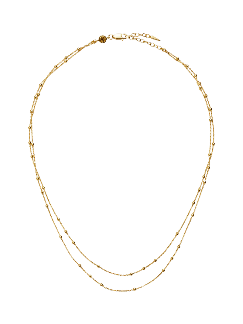 Missoma double chain necklace gold vermeil 45cm, UK version
