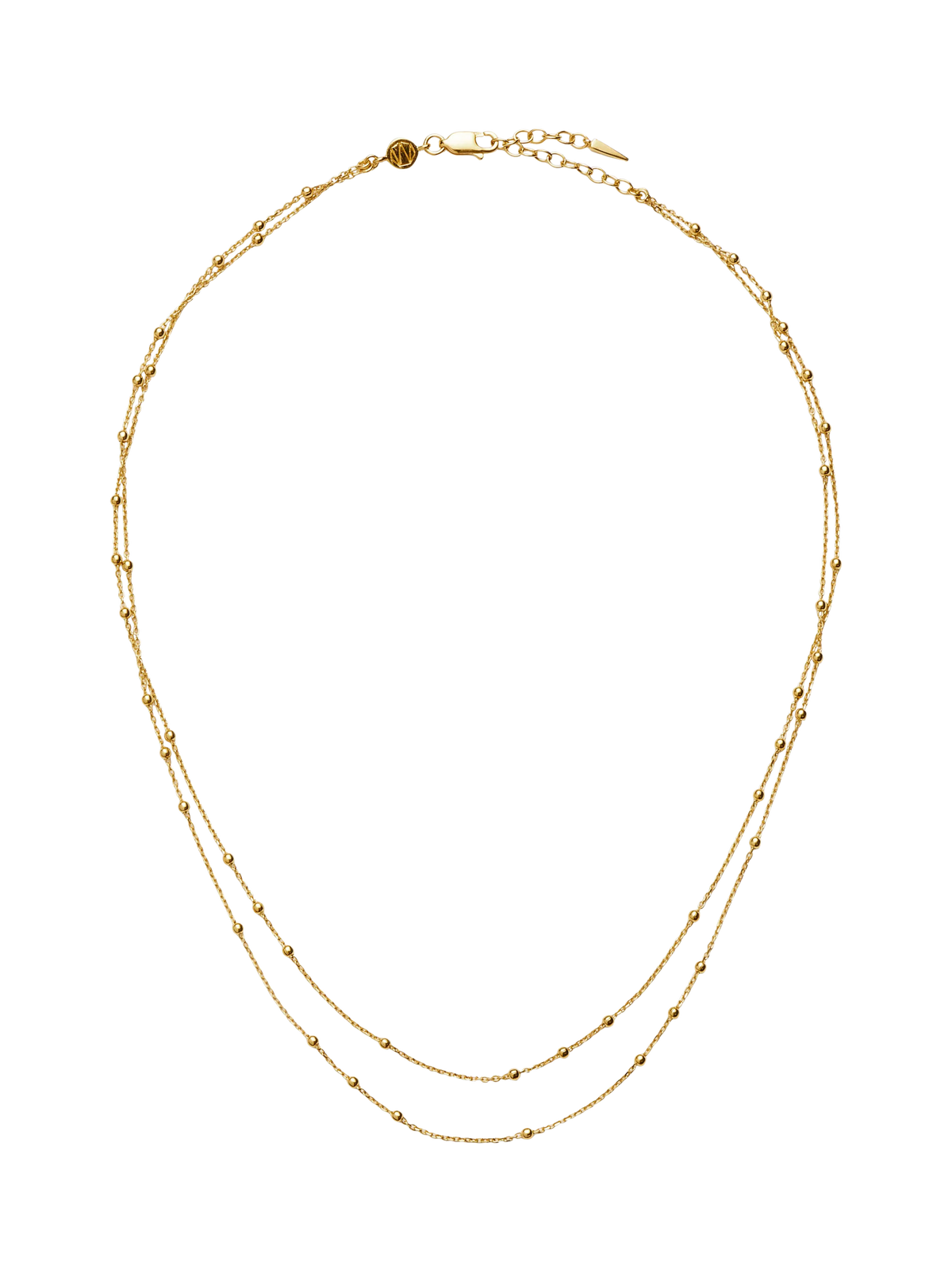Missoma double chain necklace gold vermeil 45cm, UK version