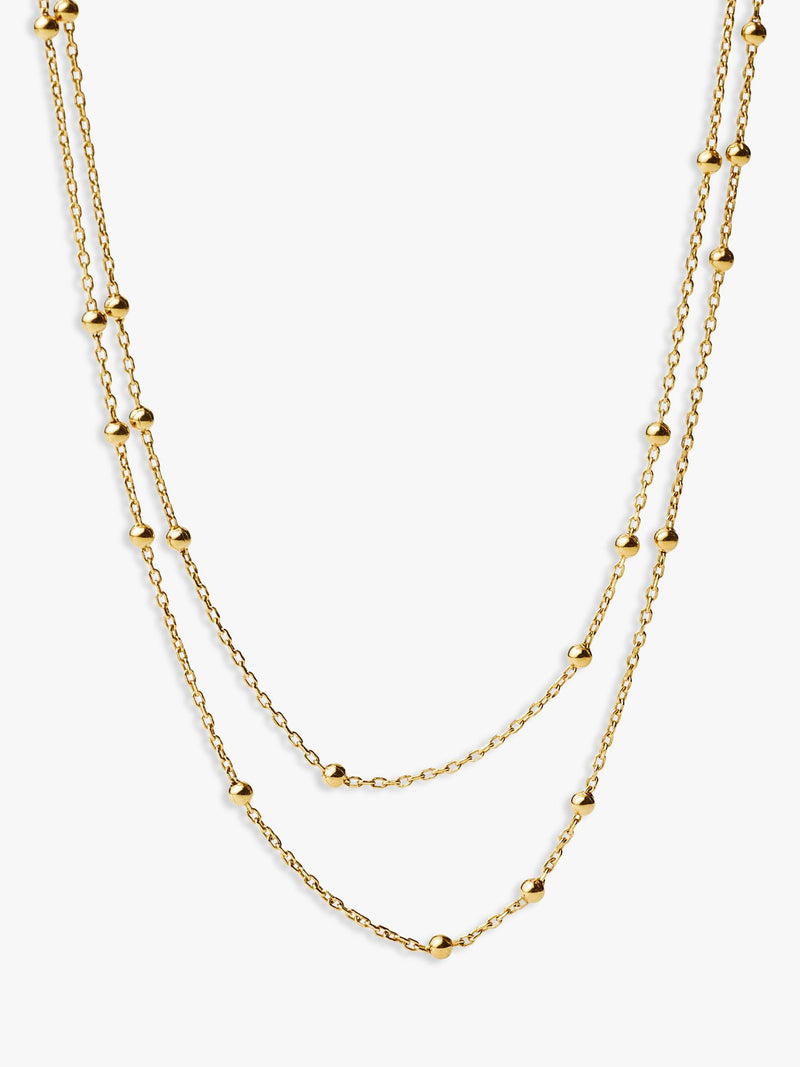 Missoma double chain necklace gold vermeil 45cm, UK version