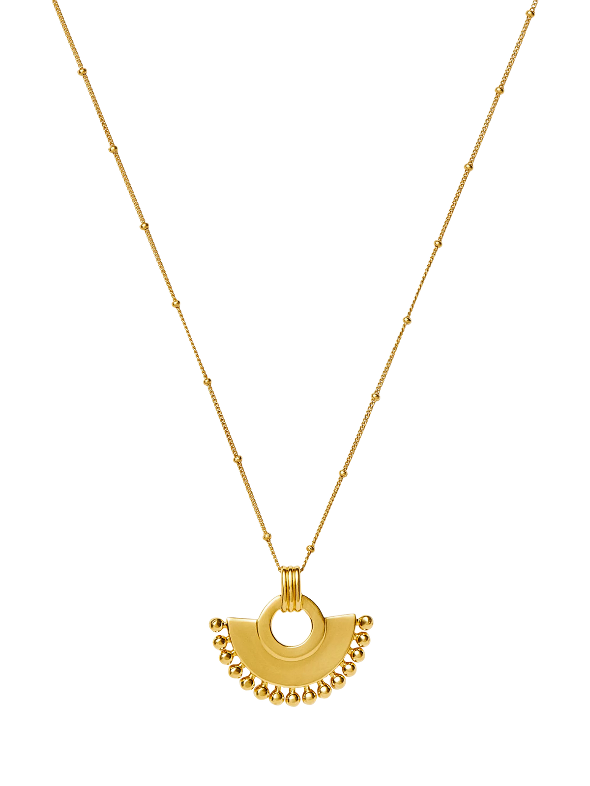 Missoma gold fan pendant necklace (British brand)