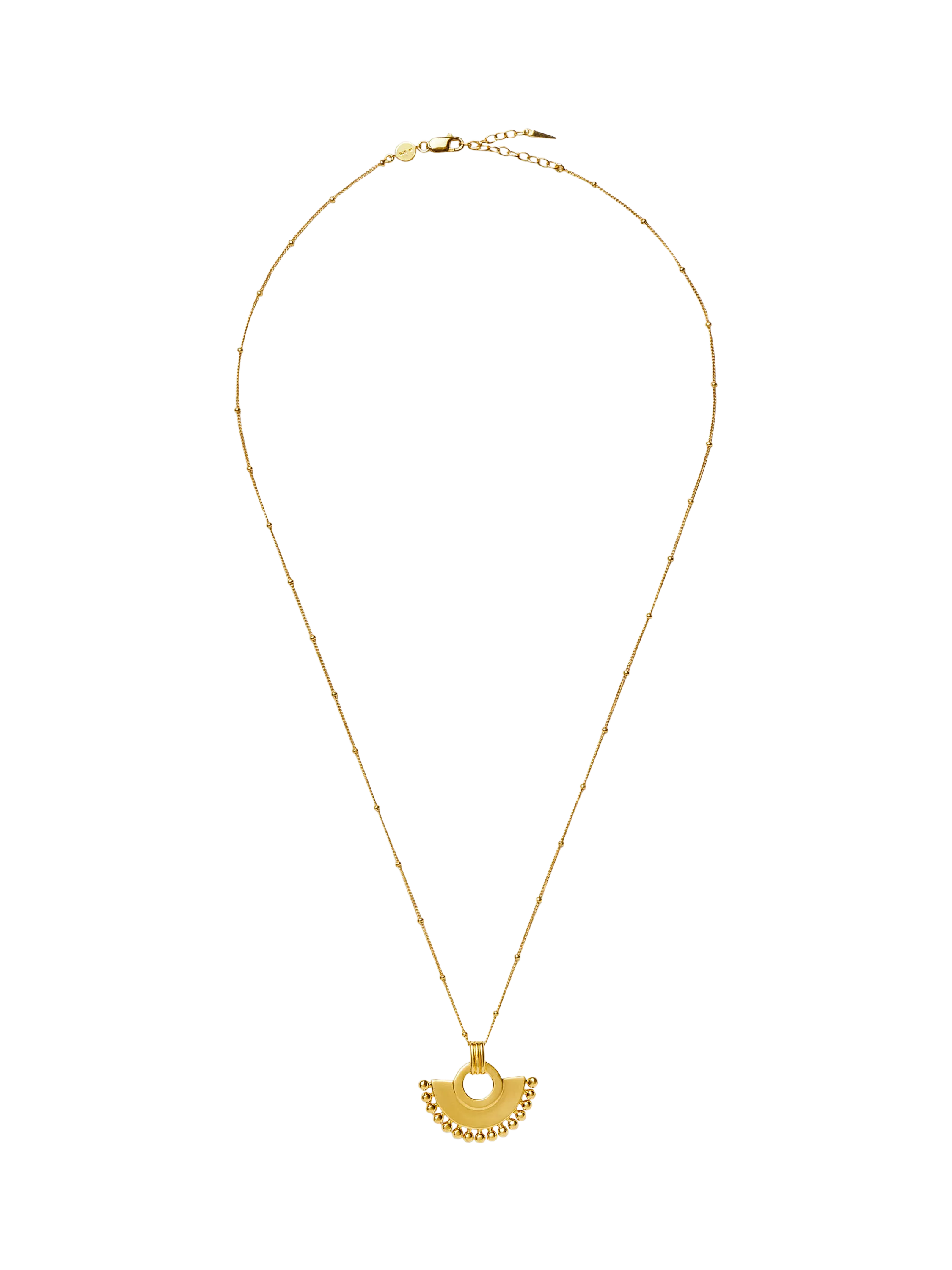 Missoma gold fan pendant necklace (British brand)
